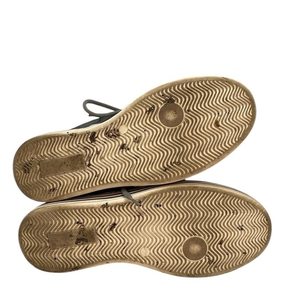 Gidigio Shoes Metallic Silver Sneakers Lace Up Leather Size 38 or 8 - Picture 11 of 13